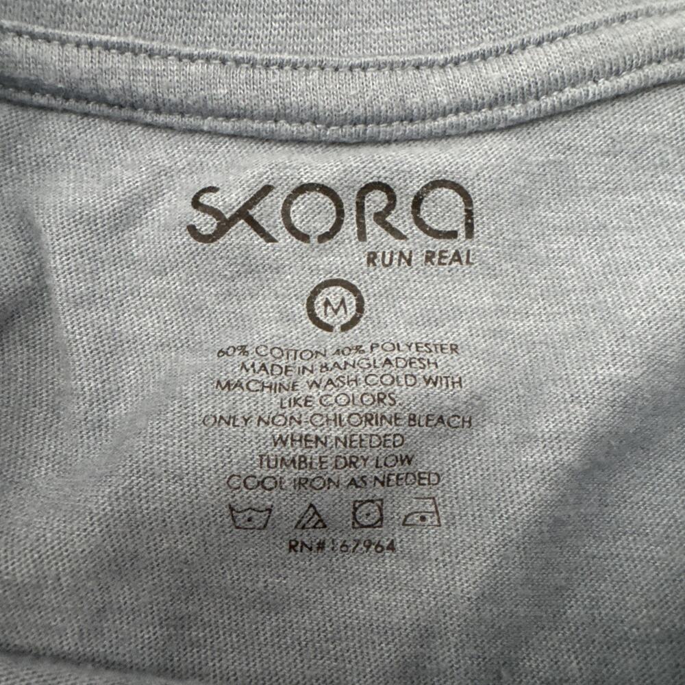 Lot of 2 Skora Run Real Mens T-Shirt Size Medium Gray and Blue Tee - Picture 7 of 10